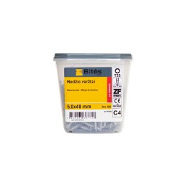 Bites PRO Medsraigtis - 5,0x40 mm Protect C4, T25, (200 vnt.) - lauko darbams