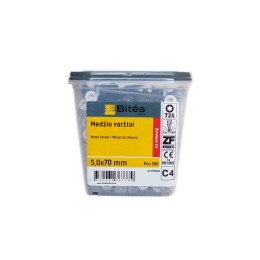 Bites PRO Medsraigtis - 5,0x70 mm Protect C4, T25, (200 vnt.) - lauko darbams