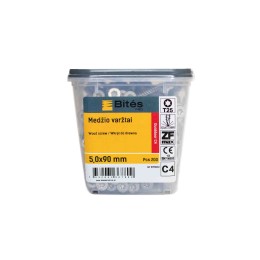 Bites PRO Medsraigtis - 5,0x90 mm Protect C4, T25, (200 vnt.) - lauko darbams