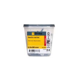 Bites PRO Medsraigtis - 6,0x100 mm Protect C4, T30, (100 vnt.) - lauko darbams