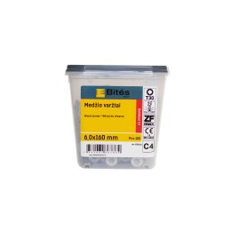 Bites PRO Medsraigtis - 6,0x160 mm Protect C4, T30, (100 vnt.) - lauko darbams