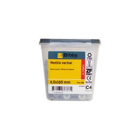 Bites PRO Medsraigtis - 6,0x160 mm Protect C4, T30, (100 vnt.) - lauko darbams