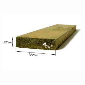 Statybinė impregnuota pjautinė mediena 25x100x4200