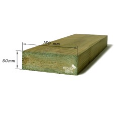 Statybinė impregnuota pjautinė mediena 50x150x6000