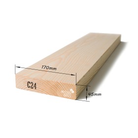 Kalibruota graduota C24 mediena 