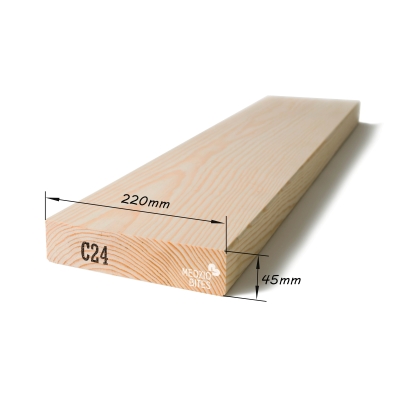 Kalibruota graduota C24 mediena 