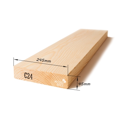 Kalibruota graduota C24 mediena 