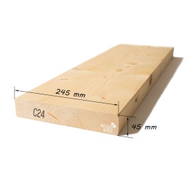 Kalibruota graduota C24 mediena 