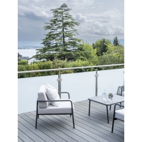 Terasinė medienos kompozito lenta (Silvadec - Brushed Atmosphere Grey Cayenne)