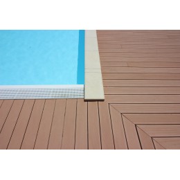 Terasinė medienos kompozito lenta (Silvadec - Grooved Elegance Light Brown)