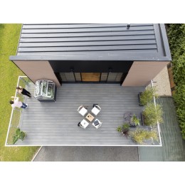 Terasinė medienos kompozito lenta (Silvadec - Struct. Elegance Dark Grey)