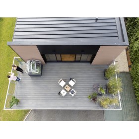 Terasinė medienos kompozito lenta (Silvadec - Struct. Elegance Dark Grey) 23x138x6000